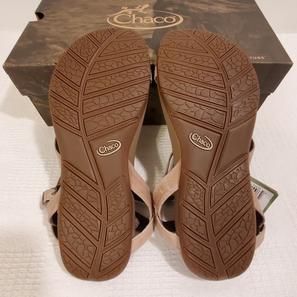 🆕️ CHACO LEATHER SANDALS CRISS-CROSS ANKLE STRAPS - Picture 6 of 6
